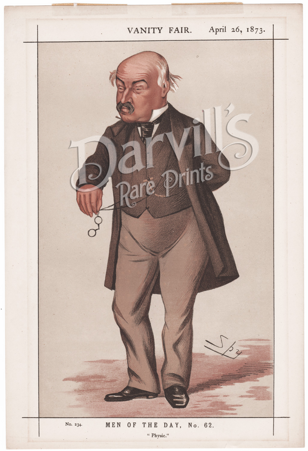 Original Vanity Fair Spy print of Sir William Jenner (Doctors and